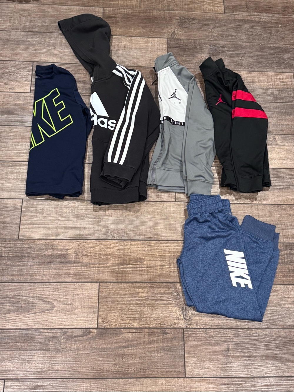 Lot of 5 Jordan Nike Adidas Boys Hoodies Pants See Description